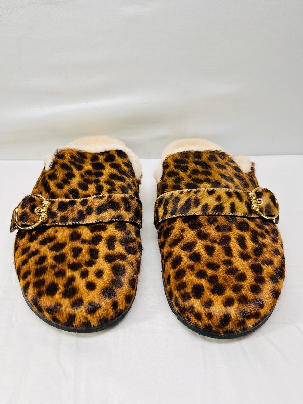 Stuart Weitzman Leopard Print Slip-On Mules - Brown/Black